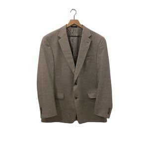 Hart Schaffner Marx Classic Fit Grey Solid Wool Blend Sportcoat